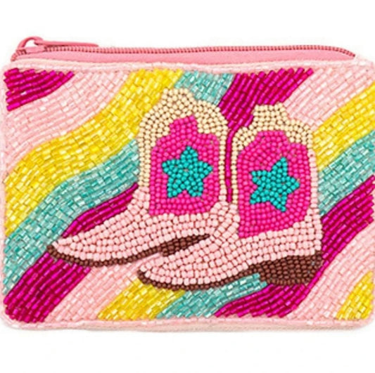 Boots - beaded coin purse